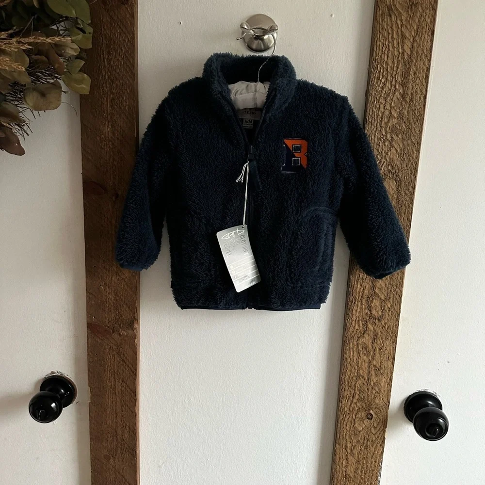 New RARE Bucknell Bison University 6-12 M Baby Fleece Zip Jacket Garb Team 96